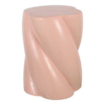 Yves 18" Modern Minimalist Rope Twist Ceramic Indoor-Outdoor Garden Stool
